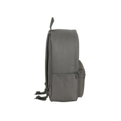 Cartera escolar safta day pack ordenador 14,1\ basic gris 310x160x400 mm