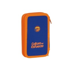 Plumier escolar safta valencia basket club doble cremallera 28 piezas 125x40x195 mm