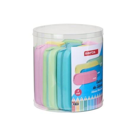 Set 8 portatodos cuadrados silicona surtidos sets y expositor portatodos silicona safta 270x230 mm