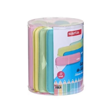 Set 12 portatodos estrechos silicona surtidos sets y expositor portatodos silicona safta 170x210 mm