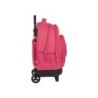 Cartera escolar safta con carro blackfit8 \fresa\ mochila grande c/ ruedas compact extraible