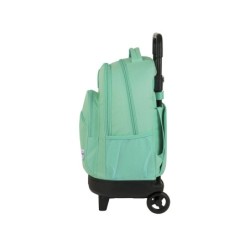 Cartera escolar safta con carro blackfit8 \turquesa\ mochila grande c/ ruedas compact extraible