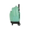Cartera escolar safta con carro blackfit8 \turquesa\ mochila grande c/ ruedas compact extraible