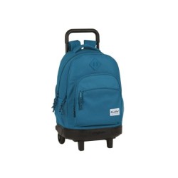 Cartera escolar safta con carro blackfit8 \egeo\ mochila grande c/ ruedas compact extraible