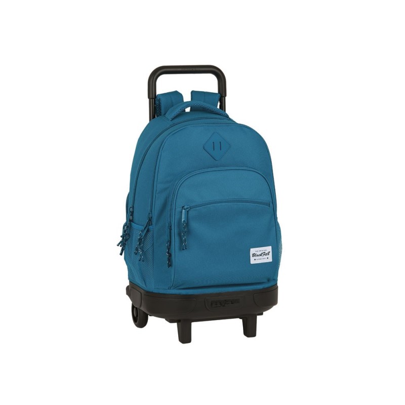 Cartera escolar safta con carro blackfit8 \egeo\ mochila grande c/ ruedas compact extraible