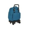 Cartera escolar safta con carro blackfit8 \egeo\ mochila grande c/ ruedas compact extraible