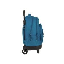 Cartera escolar safta con carro blackfit8 \egeo\ mochila grande c/ ruedas compact extraible