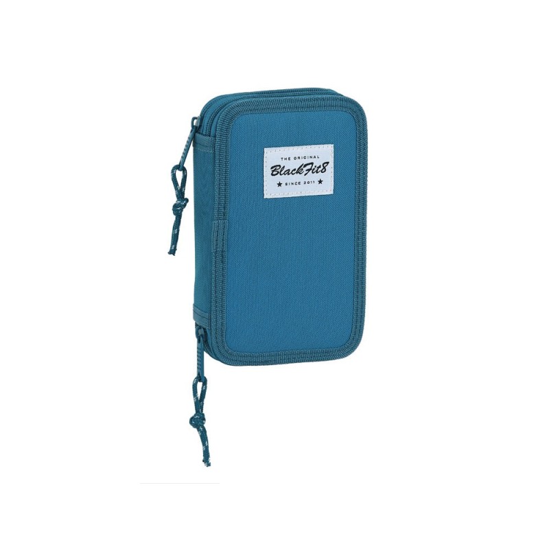 Plumier escolar safta blackfit8 \egeo\ doble cremallera 28 piezas 125x40x195 mm