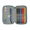 Plumier escolar safta blackfit8 \egeo\ doble cremallera 28 piezas 125x40x195 mm
