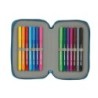 Plumier escolar safta blackfit8 \egeo\ doble cremallera 28 piezas 125x40x195 mm