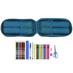 Plumier escolar safta blackfit8 \egeo\ mochila con 4 portatodos llenos 120x50x230 mm
