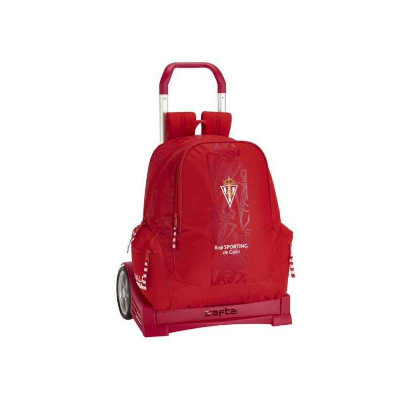 Cartera escolar safta con carro sporting de gijon 320x430x170 mm