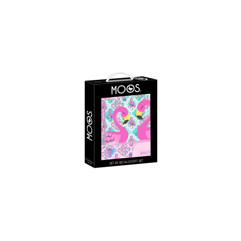 Set regalo safta pequeño moos flamingo pink 280x350x60 mm