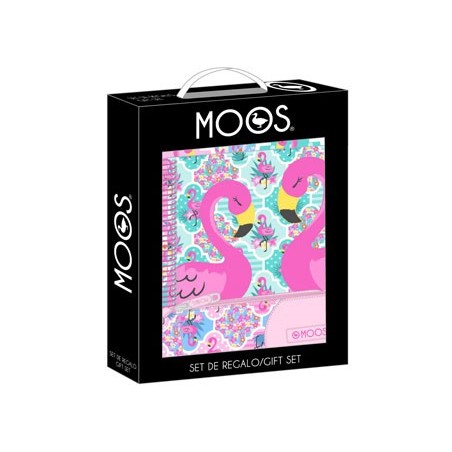 Set regalo safta pequeño moos flamingo pink 280x350x60 mm