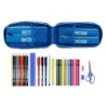 Plumier escolar safta r.c.d. español mochila con 4 portatodos llenos 120x50x230 mm