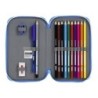 Plumier escolar safta r.c.d. español doble cremallera 28 piezas 125x40x195 mm