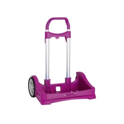 Carro escolar safta portamochila evolution fucsia