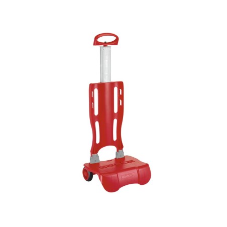 Carro portamochilas plegable un asa rojo (295x230x850 mm)