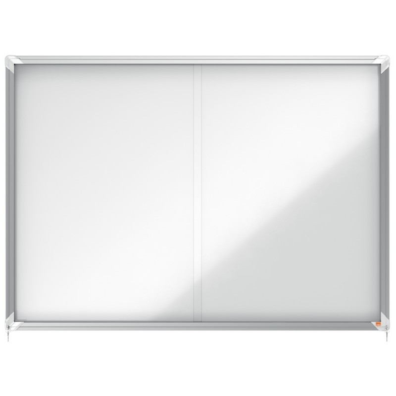 Vitrina de anuncios nobo premium plus con puerta corredera fondo magnetico 18 x din a4 hojas 997x1412x54 mm Vitrina de anuncios nobo premium plus con puerta corredera fondo magnetico 18 x din a4 hojas 997x1412x54 mm