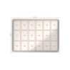 Vitrina de anuncios nobo premium plus con puerta corredera fondo magnetico 18 x din a4 hojas 997x1412x54 mm