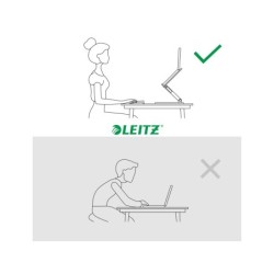 Soporte para portatil leitz ajustable en altura color blanco 253x258x45 mm