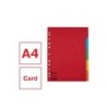 Separadores esselte din a4 cartulina 150 gr 1-5 multitaladro multicolor
