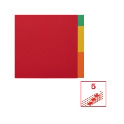 Separadores esselte din a4 cartulina 150 gr 1-5 multitaladro multicolor