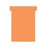 Ficha t para plannings nobo indice 3 cartulina 170 gr color naranja pack de 100 unidades