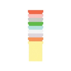 Ficha t para plannings nobo indice 3 cartulina 170 gr color naranja pack de 100 unidades