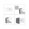 Pizarra blanca nobo magnetica con clip y accesorios 430x580 mm