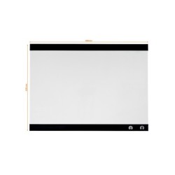 Pizarra blanca nobo magnetica con clip y accesorios 430x580 mm