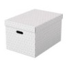 Caja almacenamiento esselte grande color blanco 510x355x305 mm pack de 3 unidades