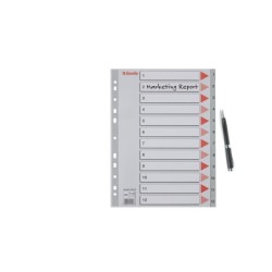 Separador numerico esselte cartulina 1-12 juego de 12 separadores folio multitaladro