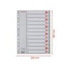 Separador numerico esselte cartulina 1-12 juego de 12 separadores folio multitaladro