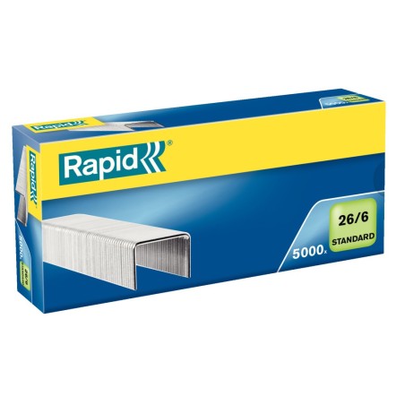 Grapas rapid 26/6 standard galvanizada caja 5000 unidades