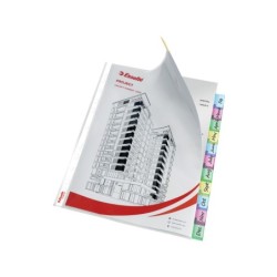Funda multitaladro esselte con pestañas din a4 polipropileno cristal con refuerzo 85 mc pack de 12