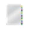 Funda multitaladro esselte con pestañas din a4 polipropileno cristal con refuerzo 85 mc pack de 12
