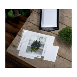 Funda multitaladro leitz din a3 polipropileno piel de naranja con refuerzo 100 mc bolsa de 25 unidades