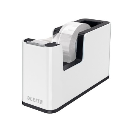 Portarrollo sobremesa leitz wow dual para cintas 33 mt color negro/blanco