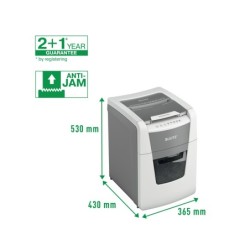 Destructora de documentos leitz iq auto para pequeña oficina 100 p5 blanca