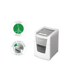 Destructora de documentos leitz iq auto para pequeña oficina 100 p5 blanca