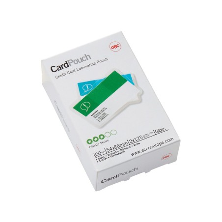 Bolsa de plastificar gbc tarjeta de credito 2x125 micras caja de 100 unidades