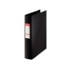 Carpeta esselte 2 anillas 40 mm folio plastico forrado con tarjetero color negro