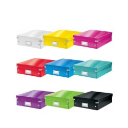 Caja almacenamiento leitz click & store mediana color negro 280x100x370 mm