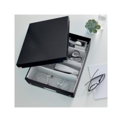 Caja almacenamiento leitz click & store mediana color negro 280x100x370 mm