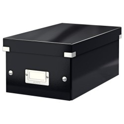Caja almacenamiento leitz click & store dvd box color negro 206x147x352 mm