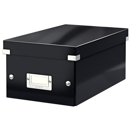 Caja almacenamiento leitz click & store dvd box color negro 206x147x352 mm