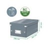 Caja almacenamiento leitz click & store dvd box color negro 206x147x352 mm