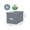 Caja almacenamiento leitz click & store cubica grande color negro 320x360x310 mm
