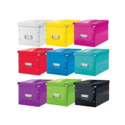 Caja almacenamiento leitz click & store cubica grande color negro 320x360x310 mm